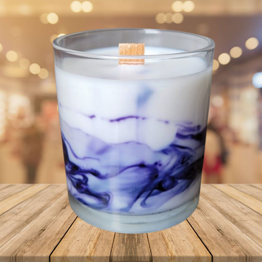 Lavender Marbled Jar Candle