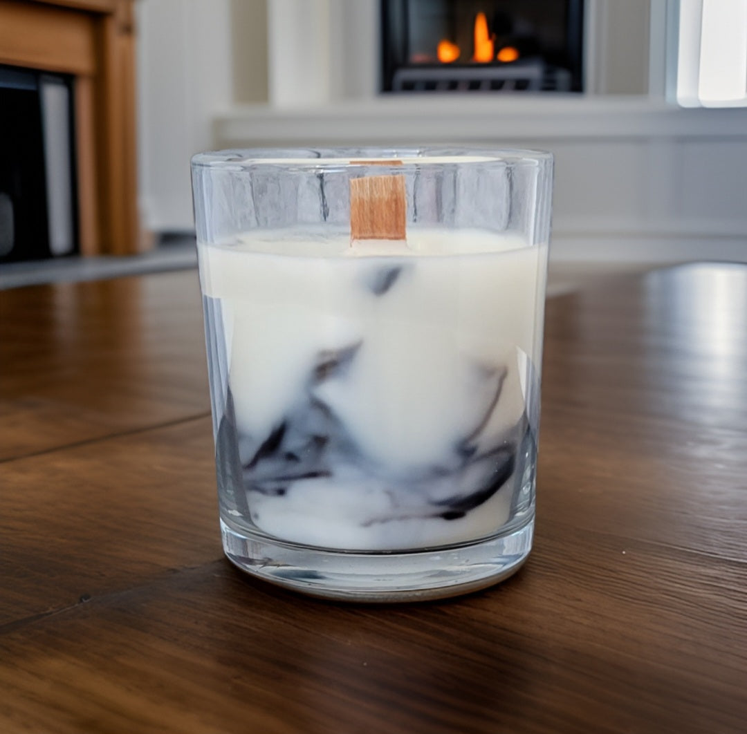 Cracklin Birch Marbled Jar Candle