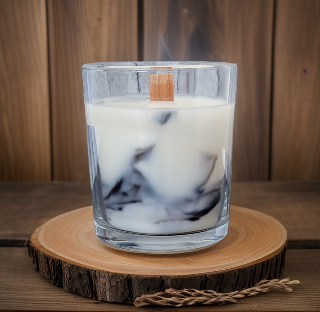 Cracklin Birch Marbled Jar Candle