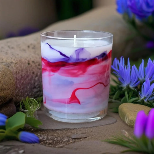 Sea Salt and Orchid Marbled Jar Candle