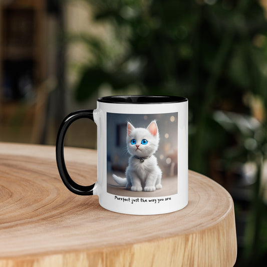 Purrfect White Kitten Coffee Mug