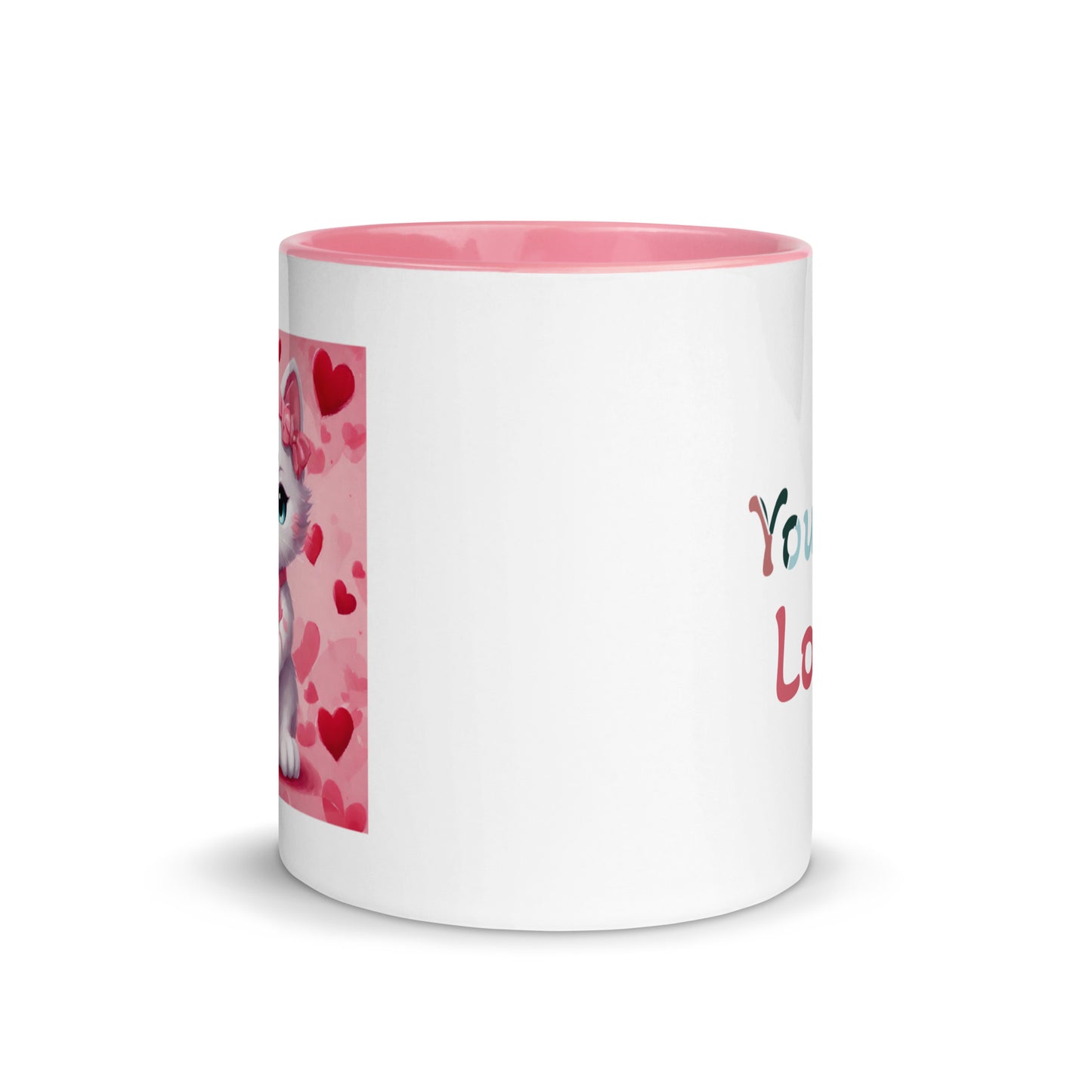 Valentines kitten mug