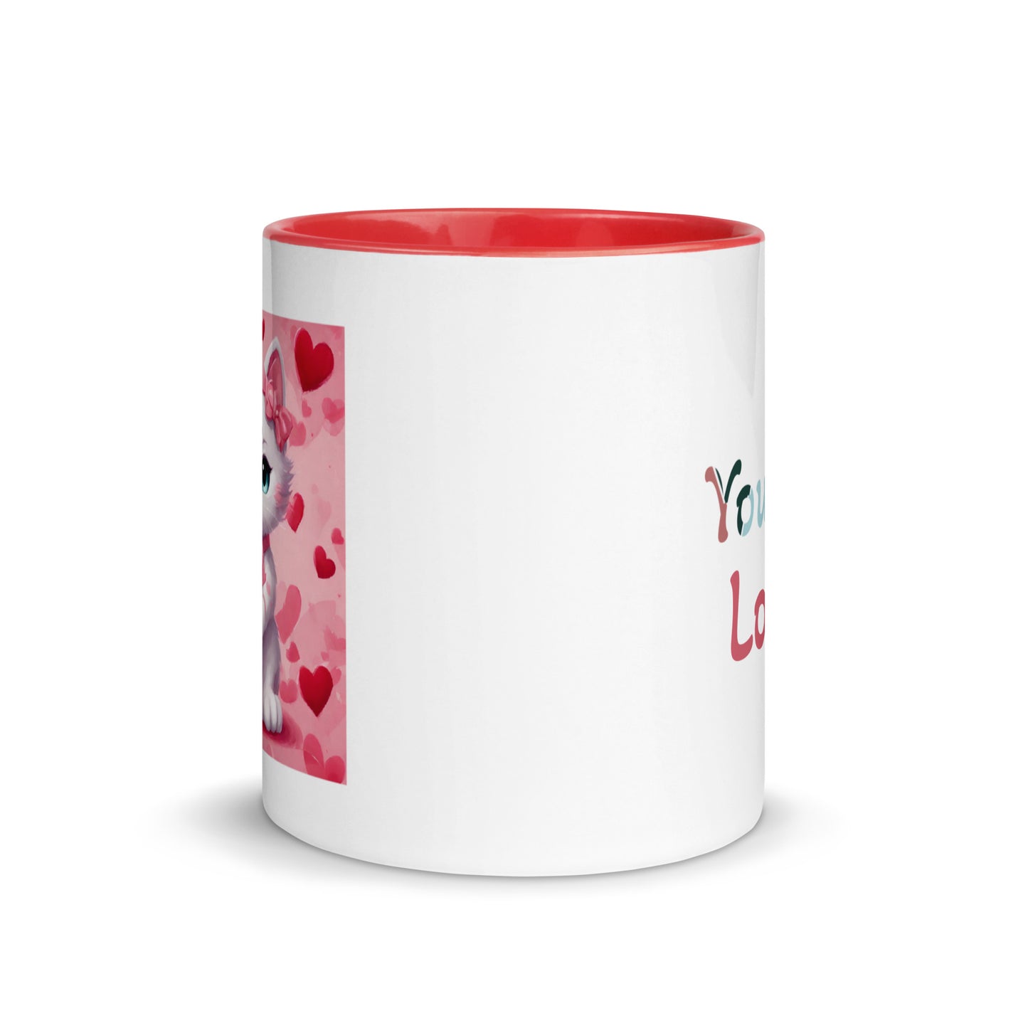 Valentines kitten mug